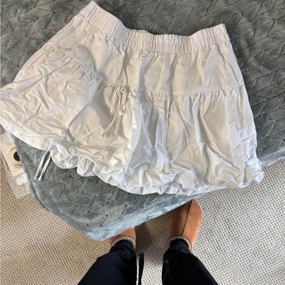 White Ruffled Skirt